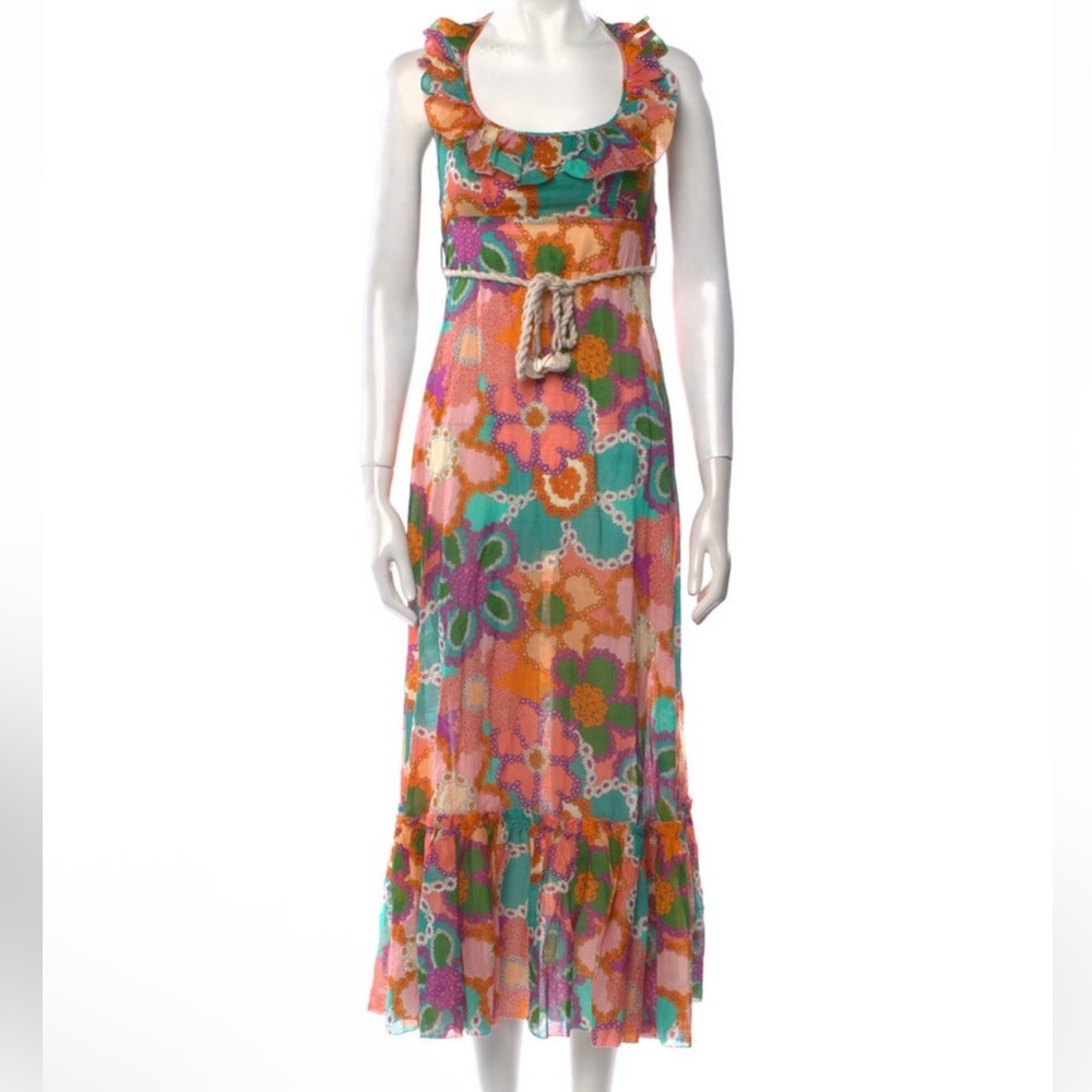 Zimmermann Lola Frill Picnic Midi Dress - Picture 5 of 9